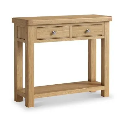 Normandy Oak 2 Drawer Console Table image
