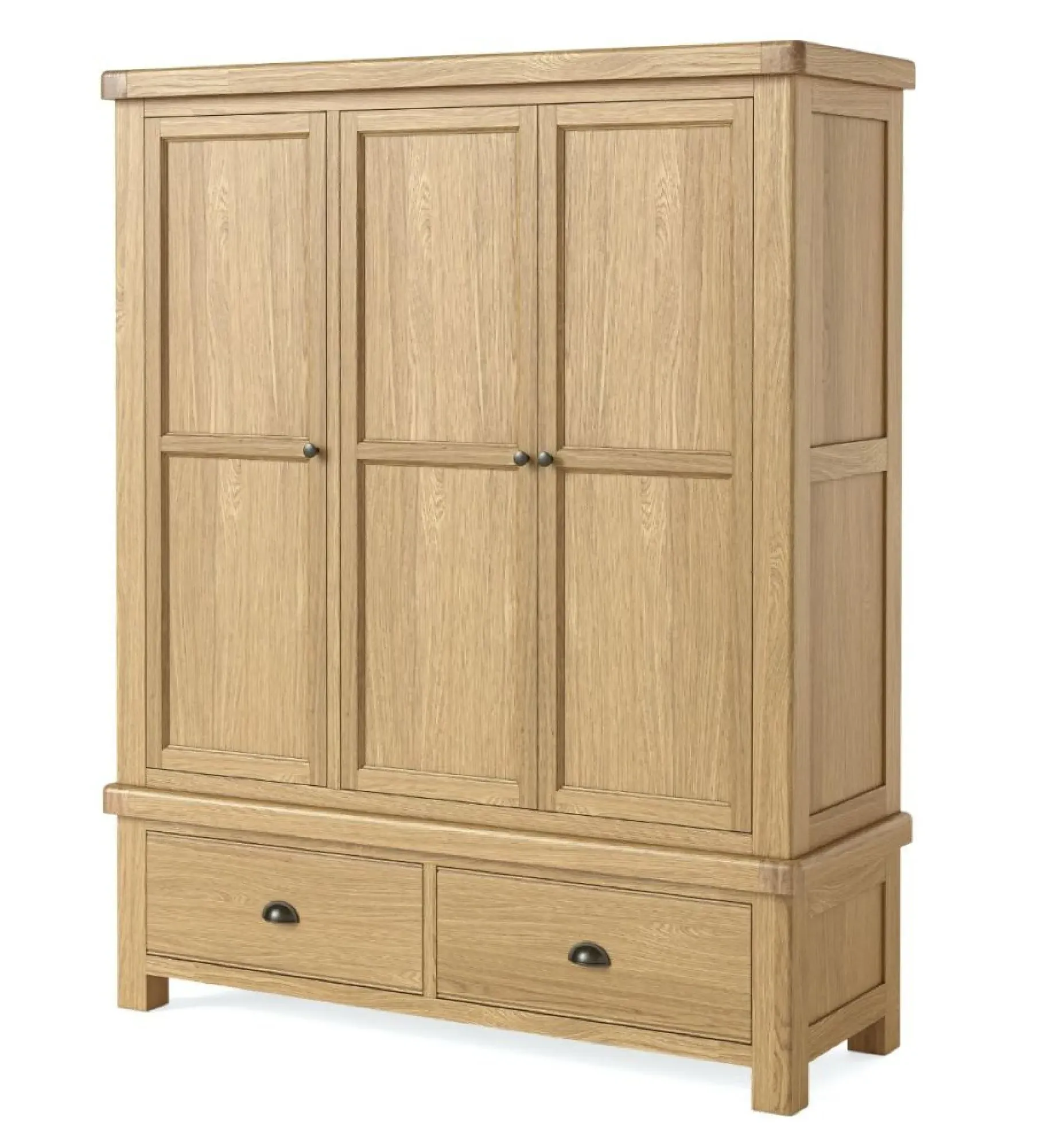Normandy Oak 3 Door Triple Wardrobe