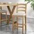Normandy Oak Bar Stool Set - Beige, Fabric