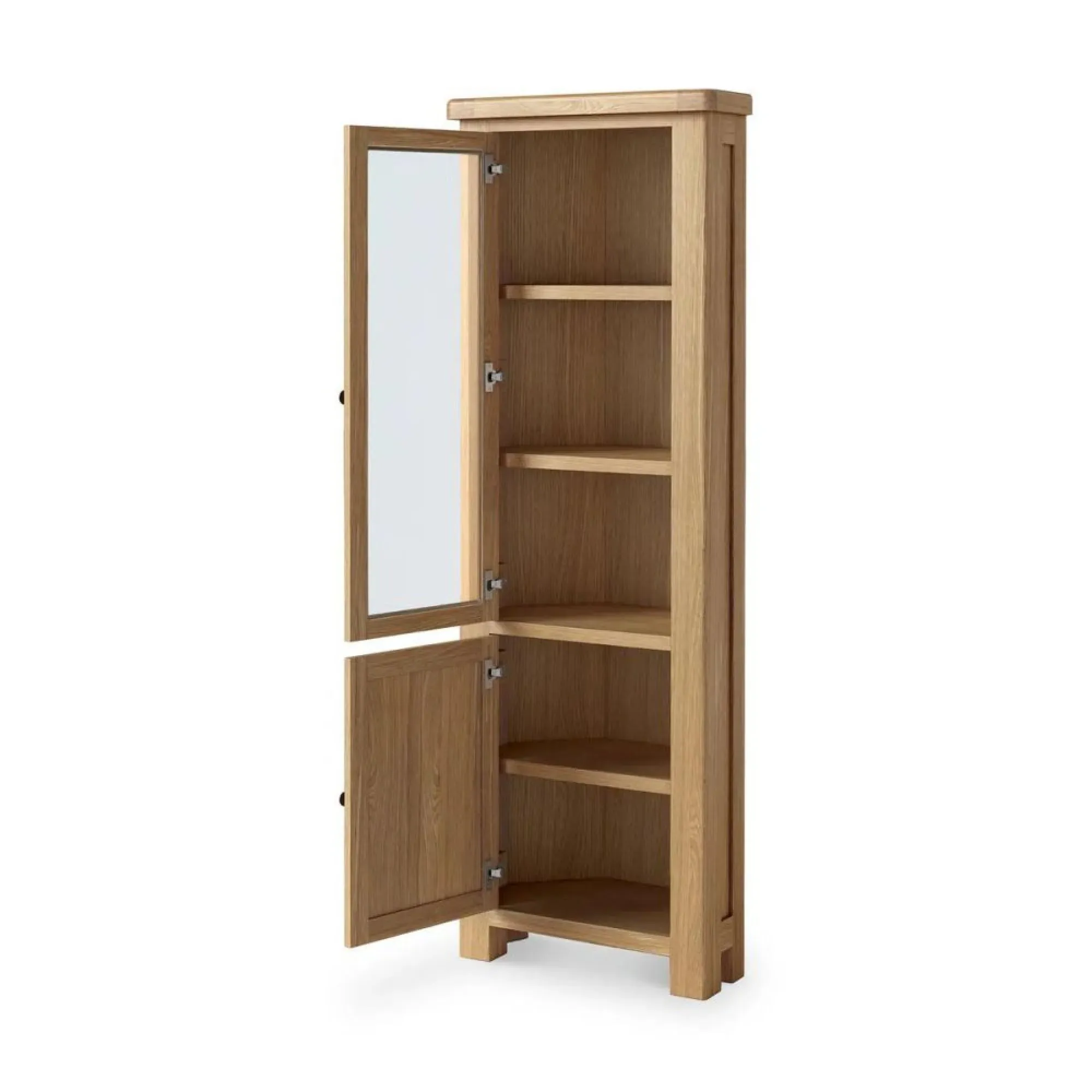 Normandy Oak Corner Display Cabinet - Oak