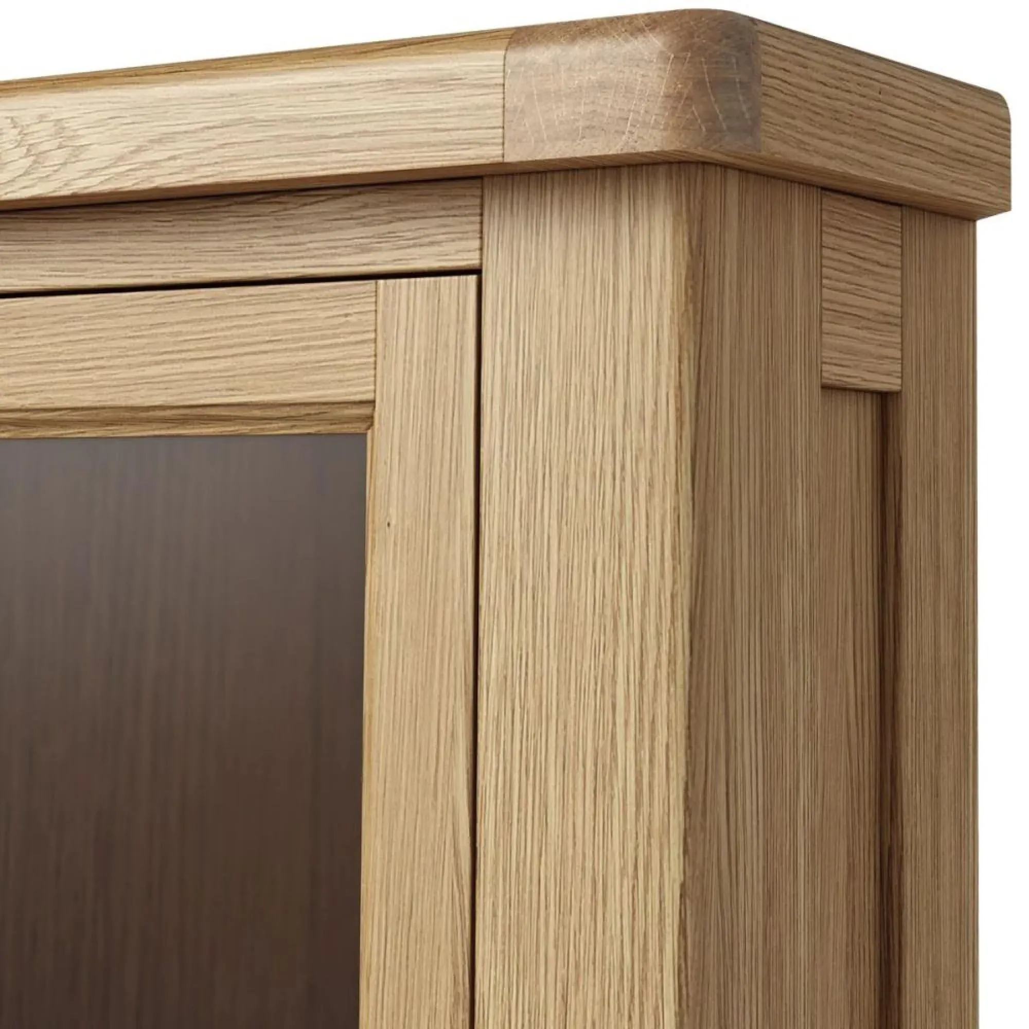 Normandy Oak Corner Display Cabinet - Oak