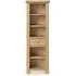 Normandy Oak Slim Bookcase with Drawer - Oak