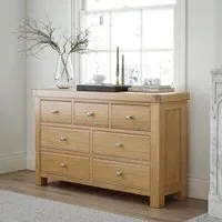Normandy Oak Wide Chest of Drawers