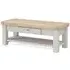 Salcombe 1 Drawer Coffee Table - Stone Grey, Oak