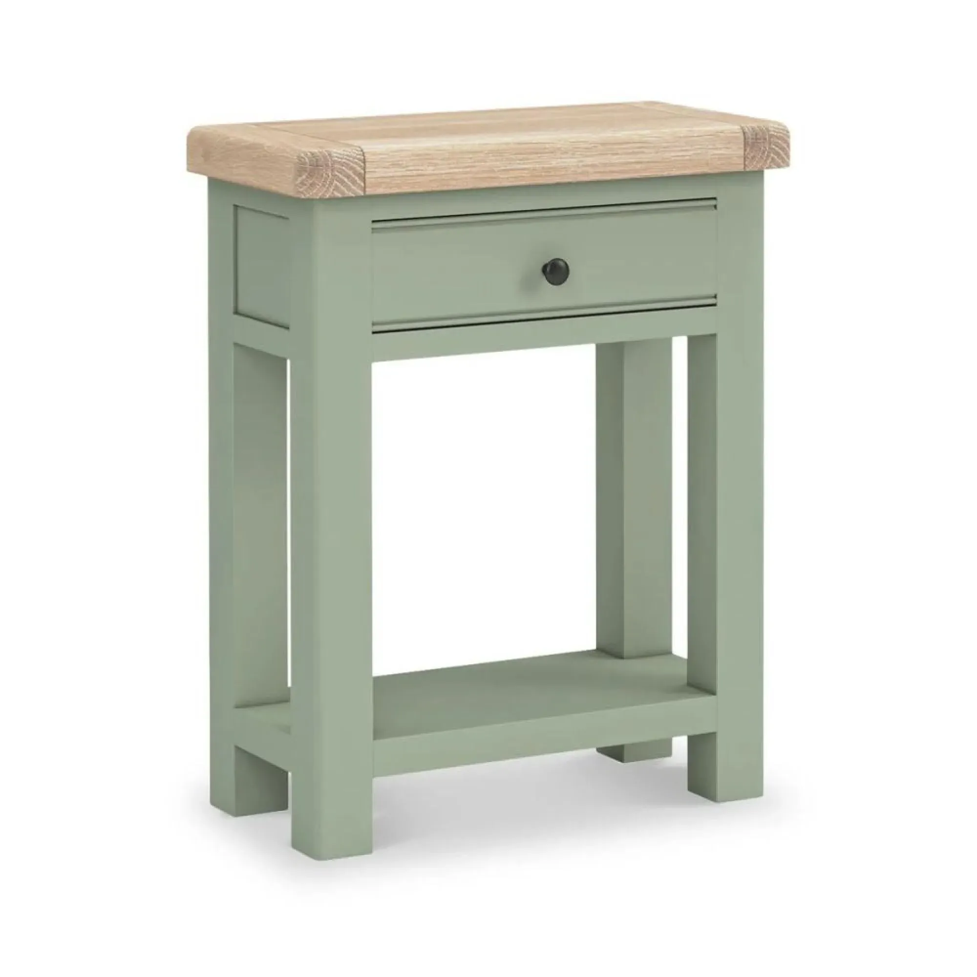 Salcombe 1 Drawer Telephone Table - Sage, Oak