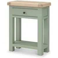 Salcombe 1 Drawer Telephone Table - Sage, Oak