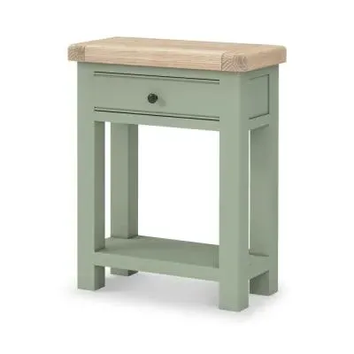 Salcombe 1 Drawer Telephone Table - Sage, Oak image
