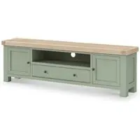 Salcombe 190cm Storage TV Unit - Sage, Oak