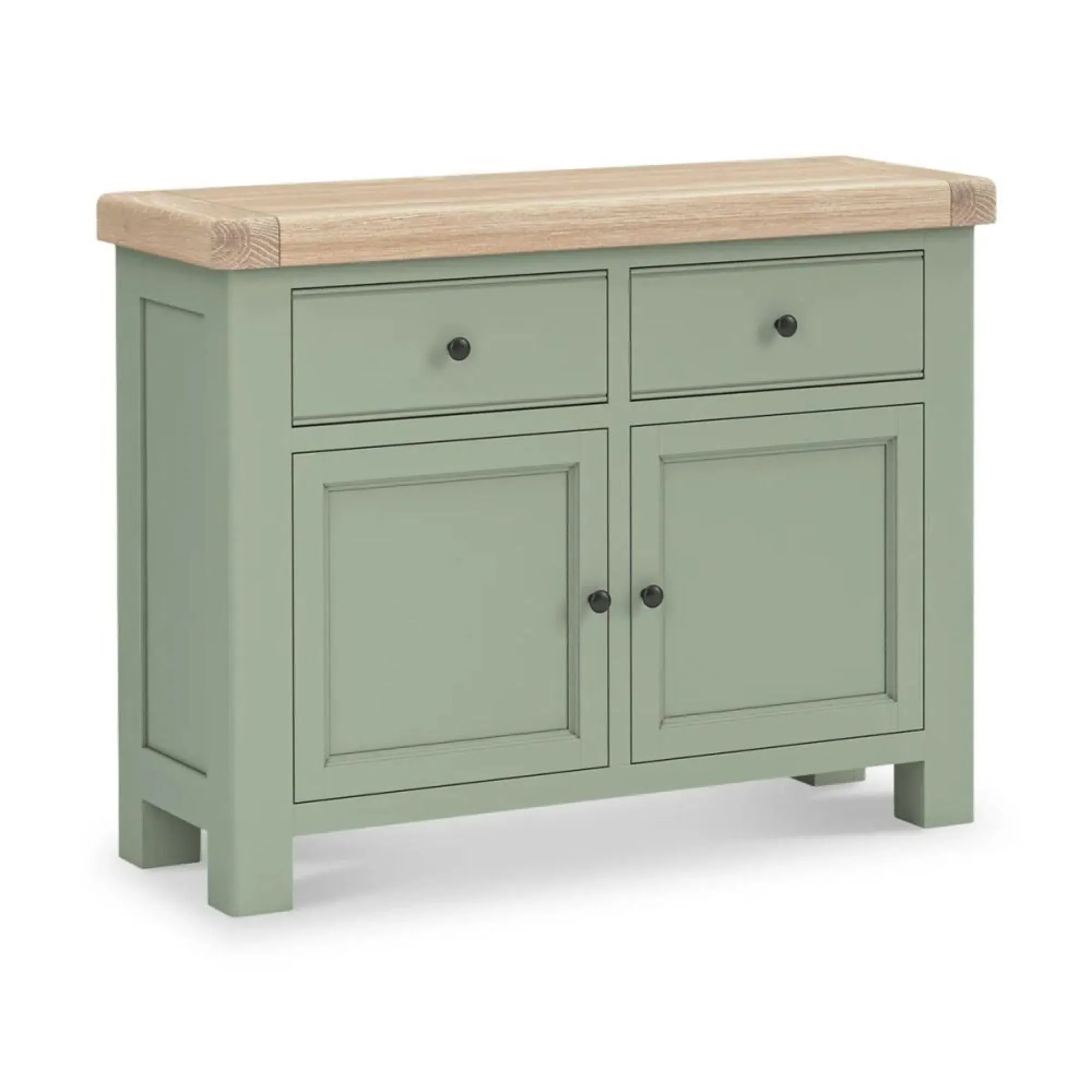 Salcombe 2 Door Small Sideboard - Sage, Oak