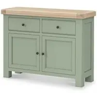 Salcombe 2 Door Small Sideboard - Sage, Oak