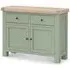 Salcombe 2 Door Small Sideboard - Sage, Oak