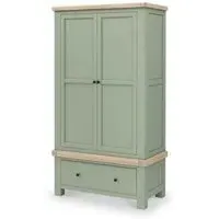 Salcombe 2 Door Wardrobe - Sage, Oak
