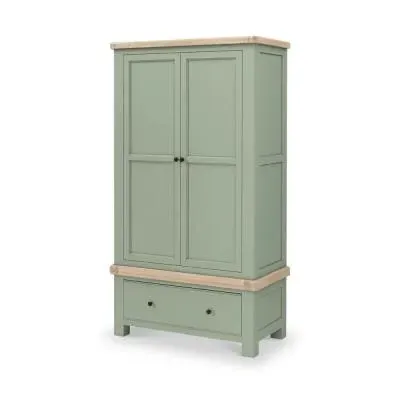Salcombe 2 Door Wardrobe - Sage, Oak image