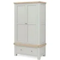 Salcombe 2 Door Wardrobe - Stone Grey, Oak