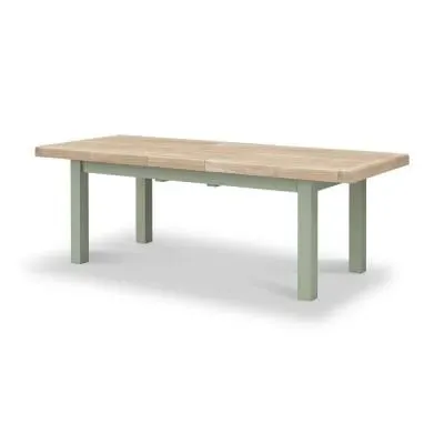 Salcombe 8-10 Seater Extending Dining Table - Sage, Oak image