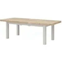 Salcombe 8-10 Seater Extending Dining Table - Stone Grey, Oak