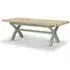 Salcombe 8-10 Seater Extending Dining Table with Cross Leg - Sage, Oak