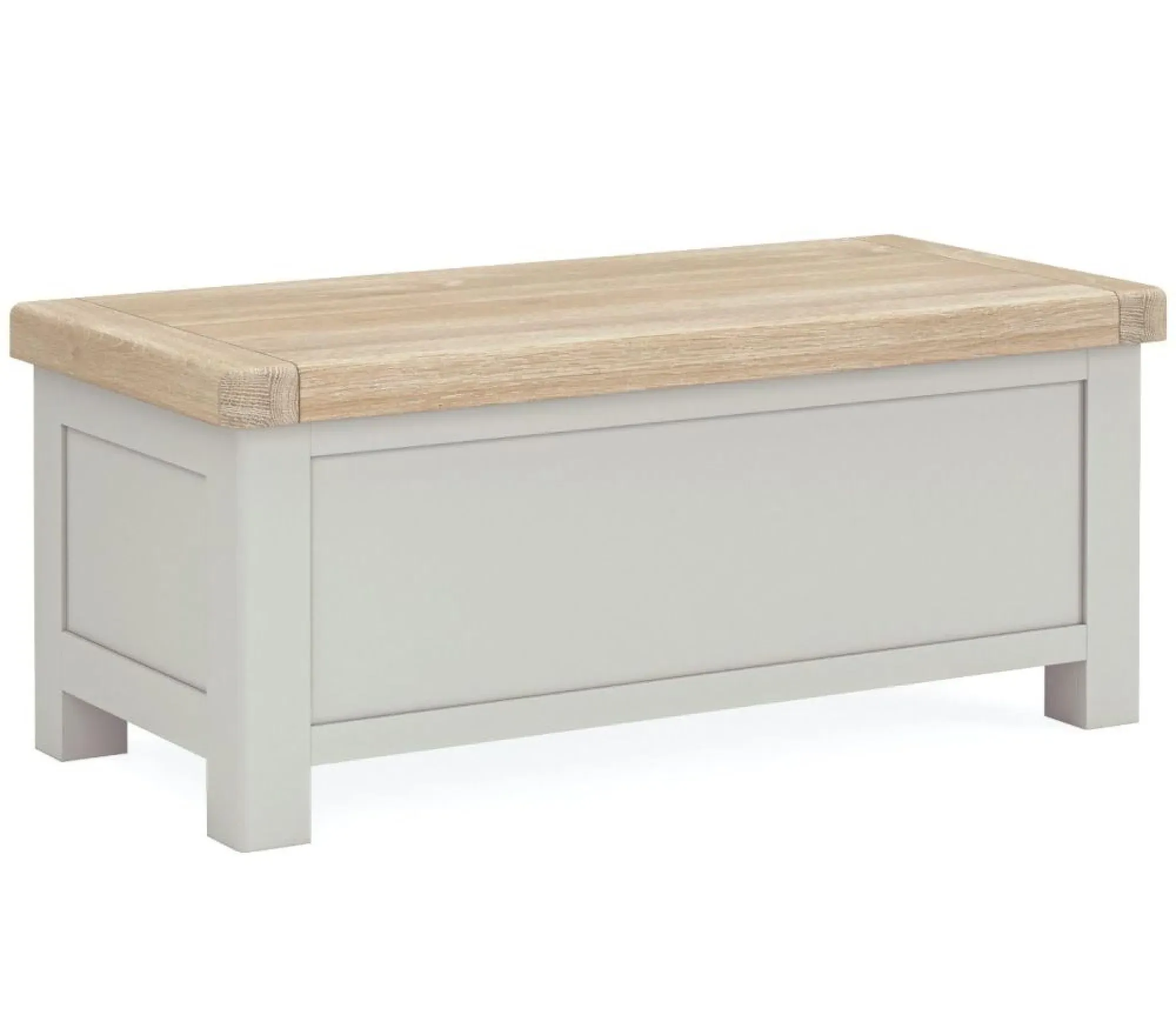 Salcombe Blanket Box - Stone Grey, Oak