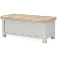 Salcombe Blanket Box - Stone Grey, Oak