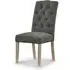 Salcombe Chelsea Dining Chair Set of 2 - Charcoal, Fabric