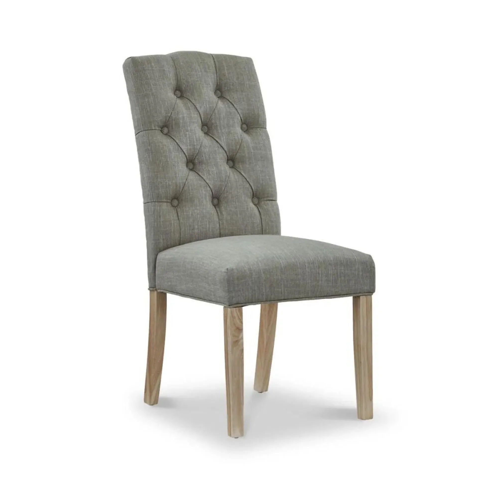 Salcombe Chelsea Dining Chair Set of 2 - Grey, Fabric