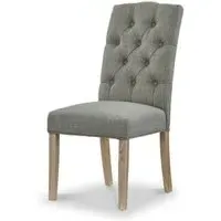 Salcombe Chelsea Dining Chair Set of 2 - Grey, Fabric