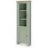 Salcombe Corner Display Cabinet - Sage, Oak