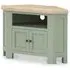 Salcombe Corner TV Unit with Storage - Sage, Oak
