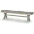 Salcombe Dining Bench with Cross Leg - Sage, Oak