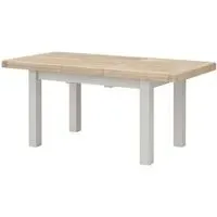 Salcombe Extendable Dining Table - Stone Grey, Oak