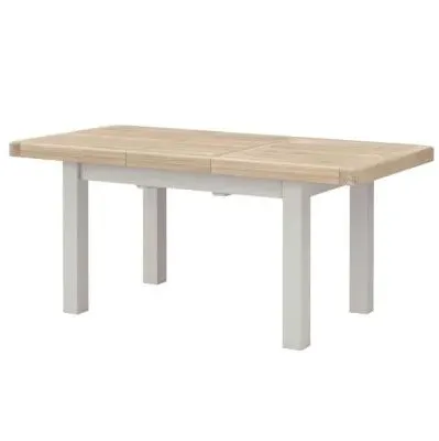 Salcombe Extendable Dining Table - Stone Grey, Oak