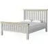 Salcombe King Size Slatted Bed Frame - Stone Grey, Oak