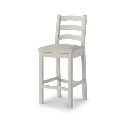 Salcombe Ladder Back Bar Stool - Grey, Oak