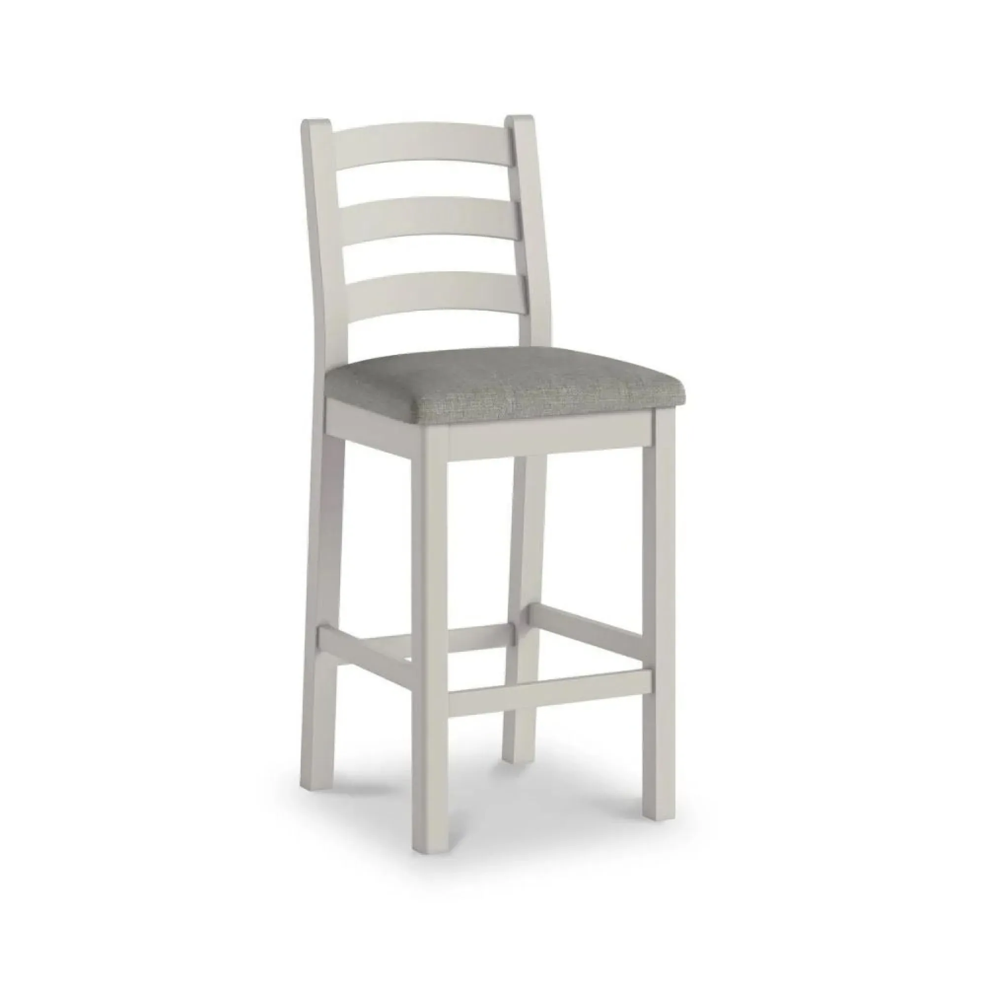 Salcombe Ladder Back Bar Stool - Stone Grey, Oak