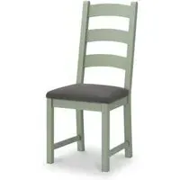Salcombe Ladder Back Dining Chair - Charcoal, Sage Oak