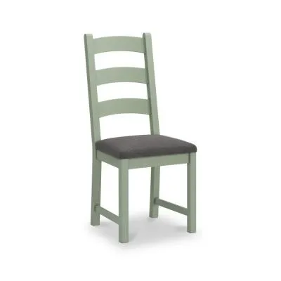 Salcombe Ladder Back Dining Chair - Charcoal, Sage Oak