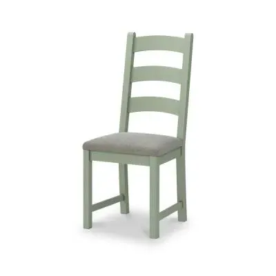Salcombe Ladder Back Dining Chair - Sage Grey, Oak