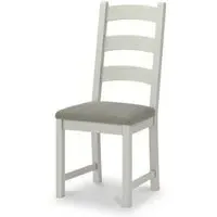 Salcombe Ladder Back Dining Chair - Stone Grey, Oak