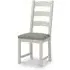Salcombe Ladder Back Dining Chair - Stone Grey, Oak