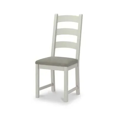 Salcombe Ladder Back Dining Chair - Stone Grey, Oak