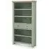 Salcombe Large Bookcase with Drawer - Sage, Oak