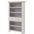 Salcombe Large Bookcase with Drawer - Stone Grey, Oak