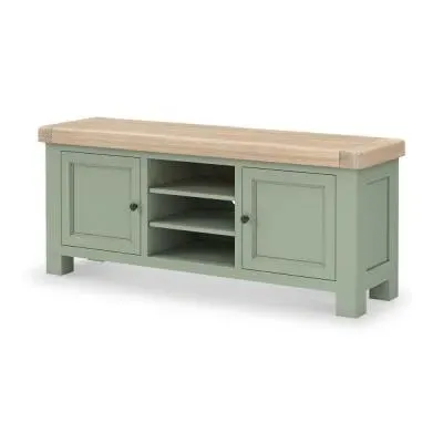 Salcombe Oak 140cm TV Unit with Storage - Sage