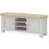 Salcombe Oak 140cm TV Unit with Storage - Stone Grey