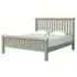 Salcombe Queen Size Slatted Bed Frame - Sage, Oak