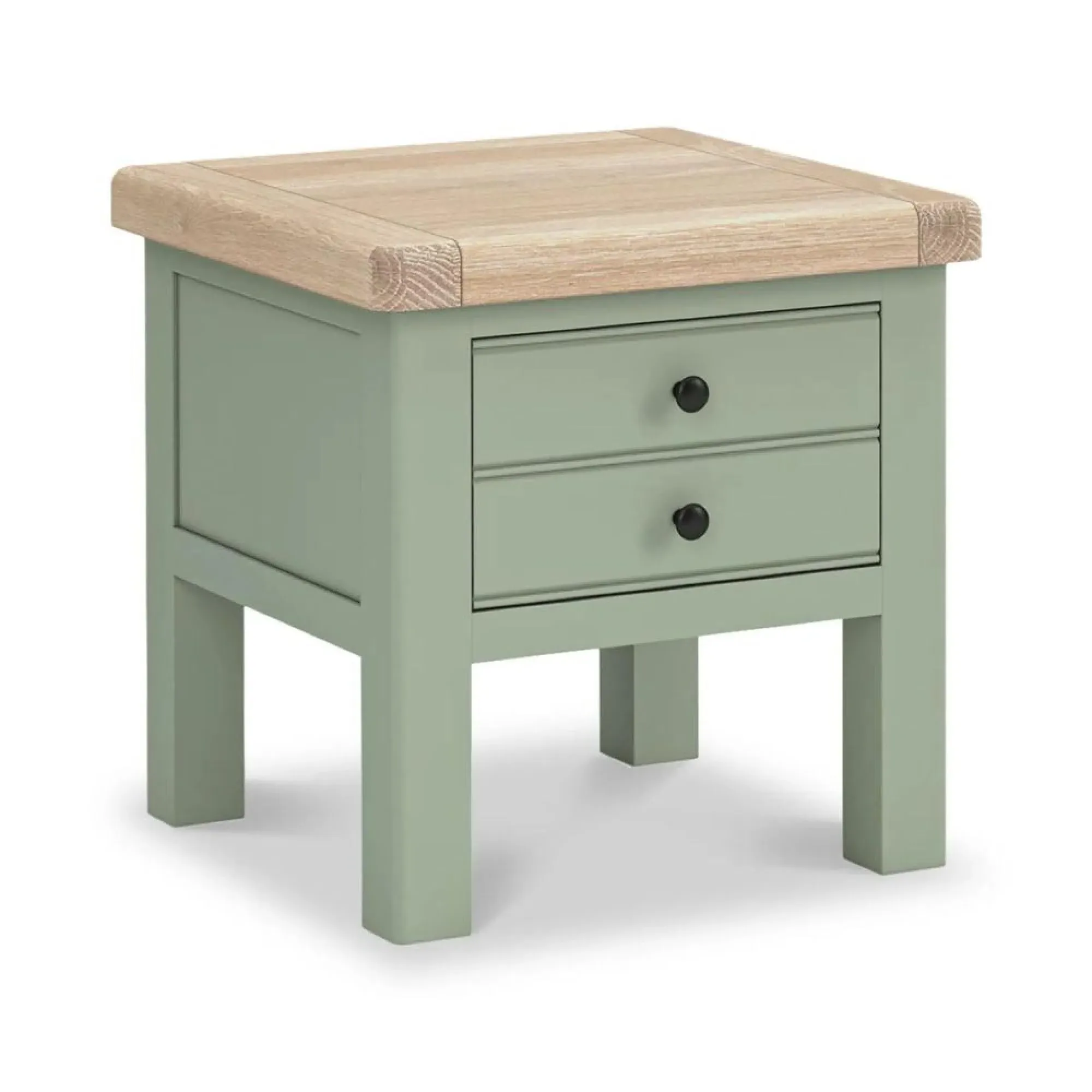 Salcombe Sage 1 Drawer Lamp Table - Sage, Oak