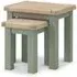 Salcombe Sage Oak Nest of 2 Tables - Sage