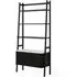 Soho 2 Door Slatted Bookcase - Black, Marble