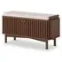 Soho 2 Door Slatted Hallway Bench - Dark Brown, Oak