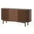 Soho 2 Door Slatted Sideboard - Dark Brown, Oak